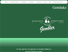 Tablet Screenshot of gembler-getraenke.de